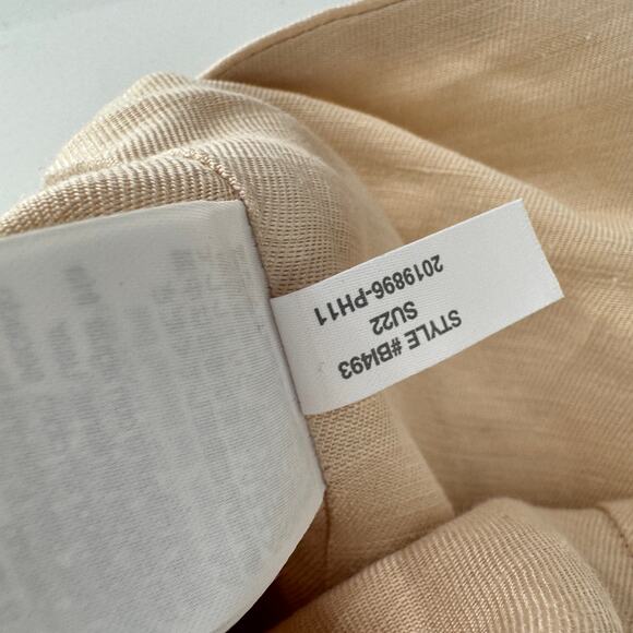 J.CREW Square Neckline Linen-cupro Blend Blouse Top Cream NWT Size Large - Picture 7 of 8